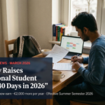 International student reviewing work schedule documents at a desk in Germany, reflecting the 2026 update raising the student work limit to 140 days